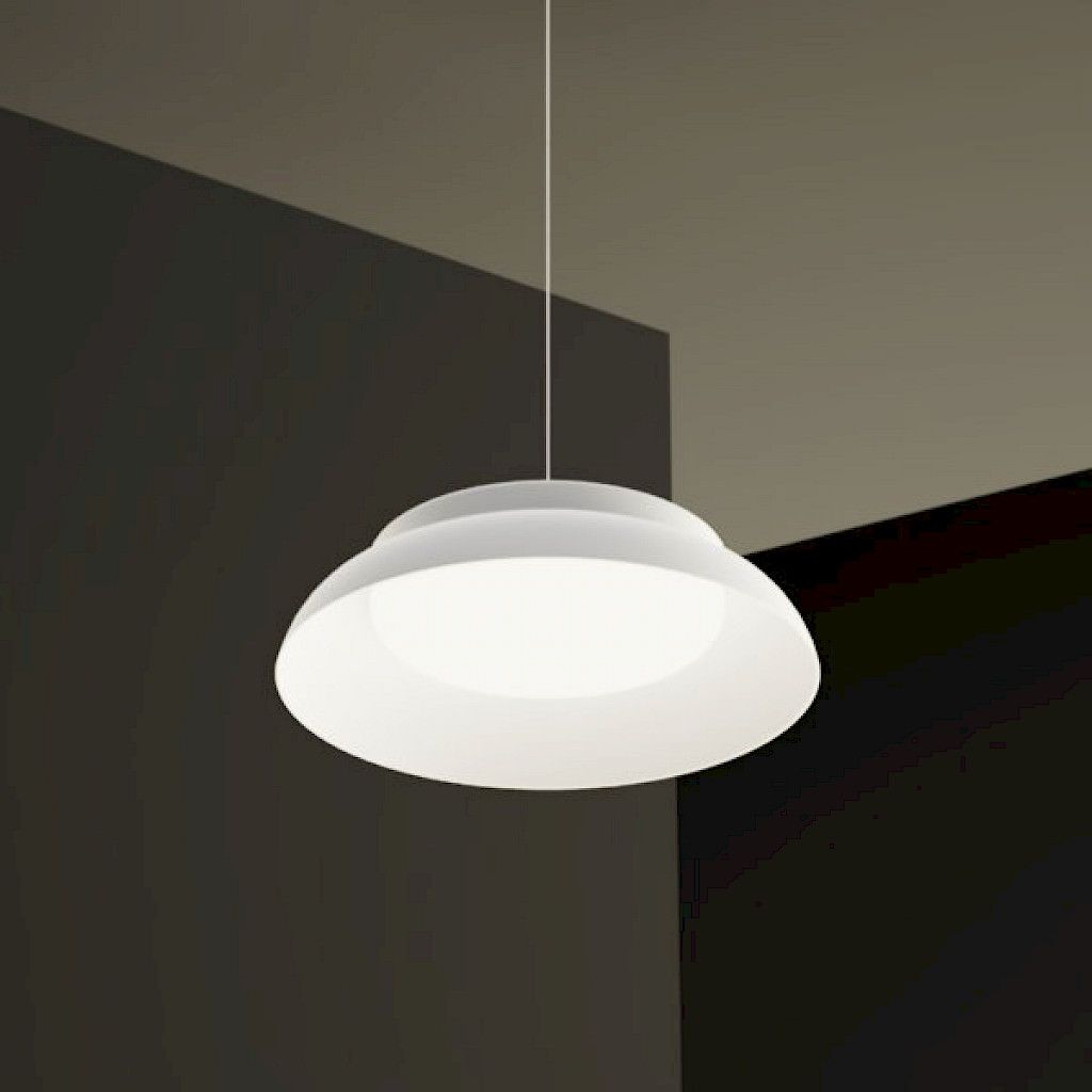 Lampadario a sospensione a LED Chapeau di Team Italia - Bianco