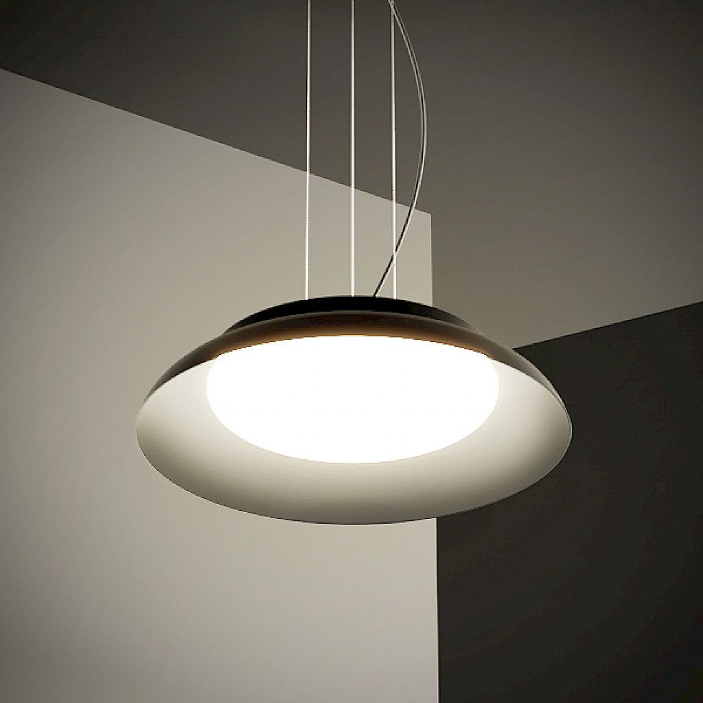 Lampadario a sospensione a LED Chapeau di Team Italia - Nero
