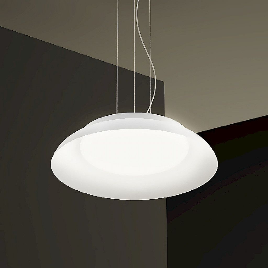 Lampadario a sospensione a LED Chapeau di Team Italia - Bianco