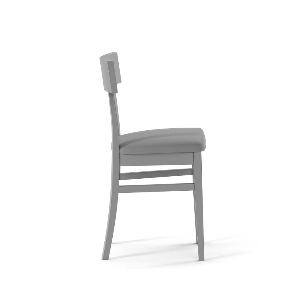 Coppia sedie in legno laccato e similpelle Velya | Valora Modern