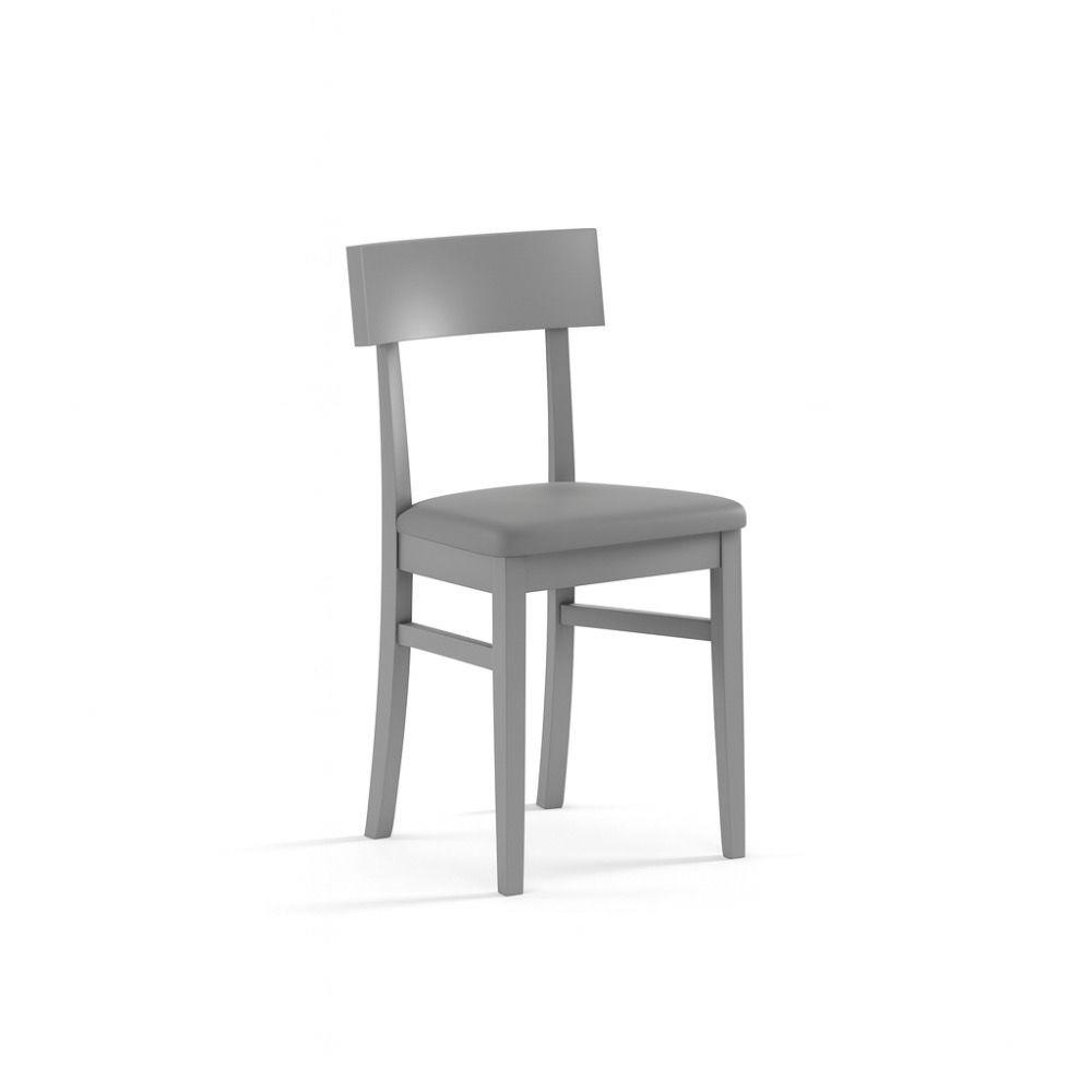 Coppia sedie in legno laccato e similpelle Velya | Valora Modern