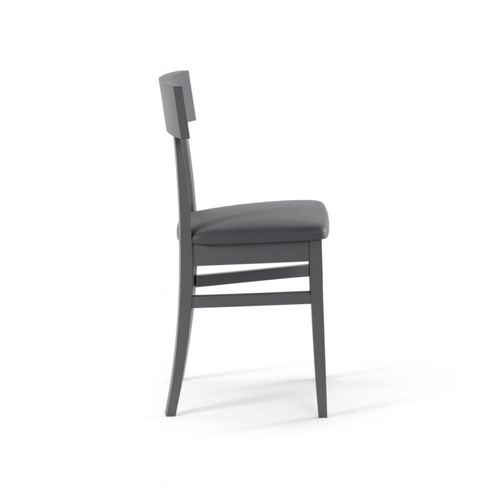 Coppia sedie in legno laccato e similpelle Velya | Valora Modern
