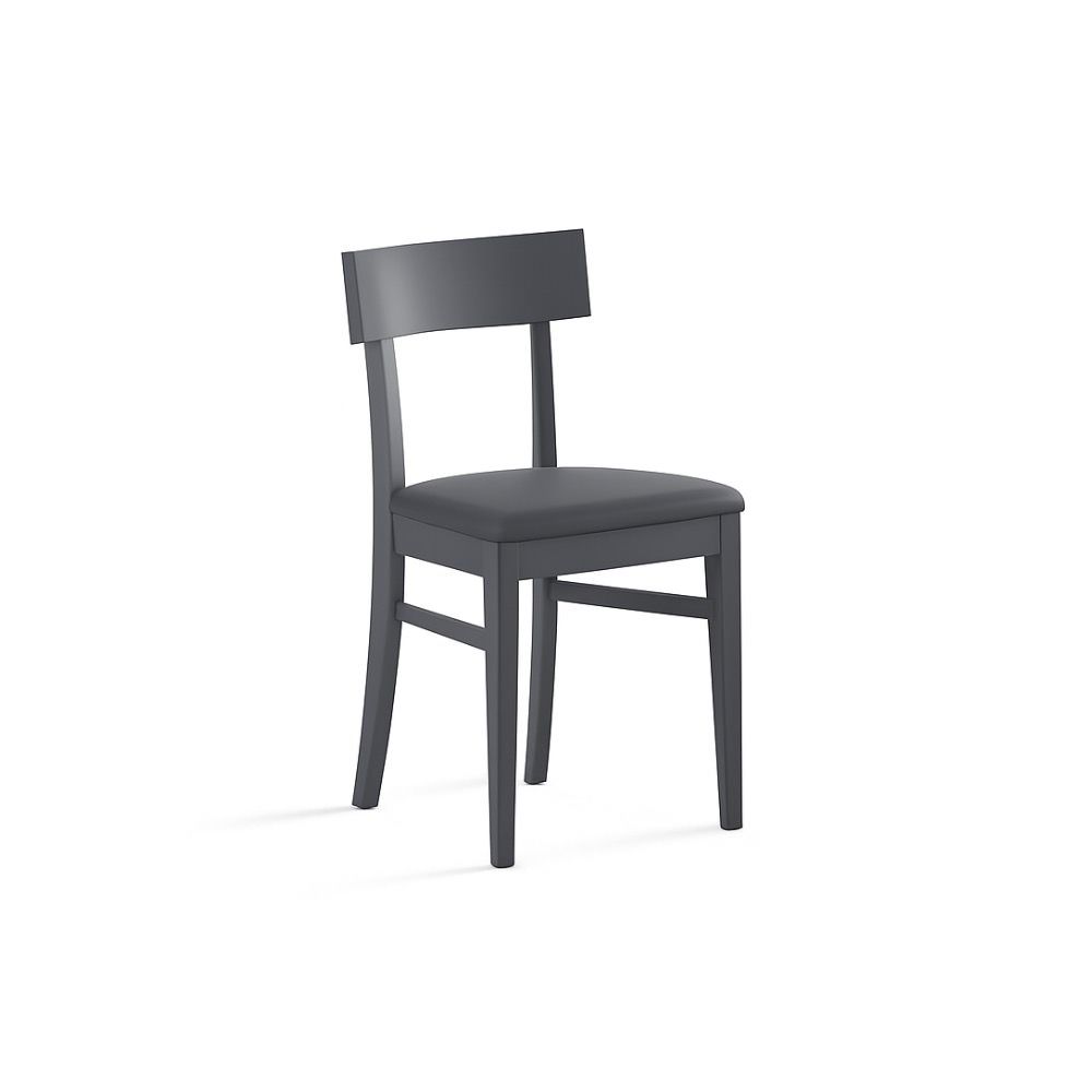 Coppia sedie in legno laccato e similpelle Velya | Valora Modern