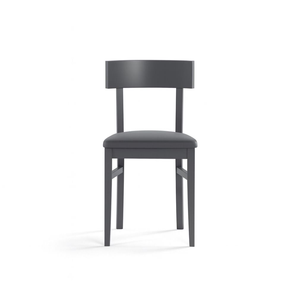 Coppia sedie in legno laccato e similpelle Velya | Valora Modern