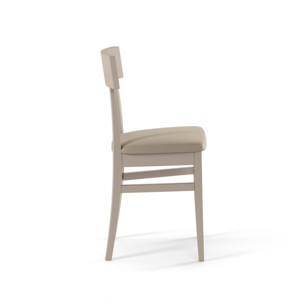 Coppia sedie in legno laccato e similpelle Velya | Valora Modern