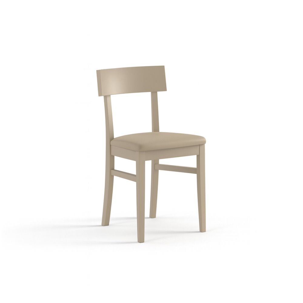 Coppia sedie in legno laccato e similpelle Velya | Valora Modern