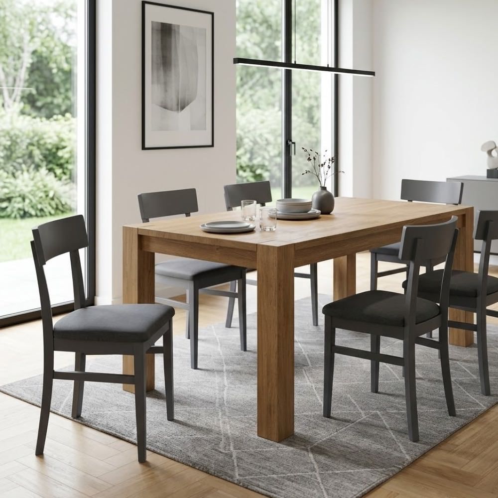 Coppia sedie in legno laccato e similpelle Velya | Valora Modern