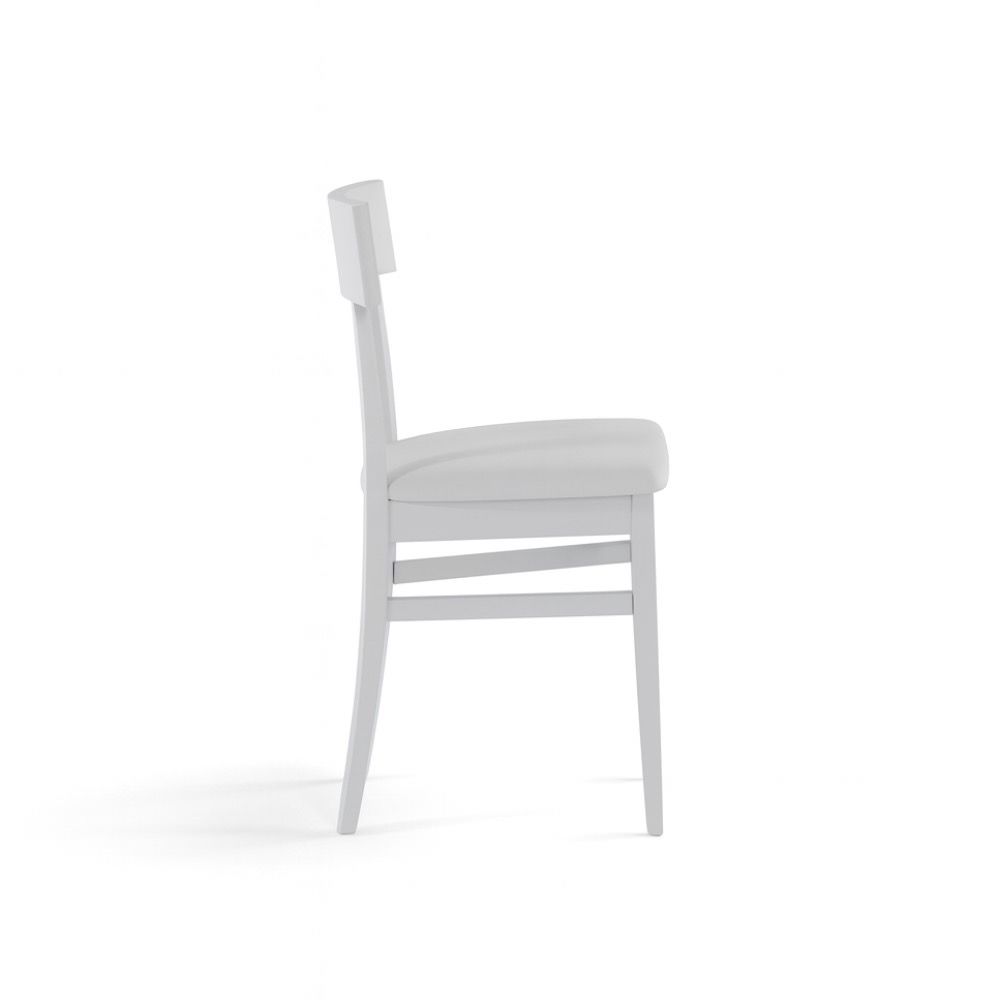 Coppia sedie in legno laccato e similpelle Velya | Valora Modern