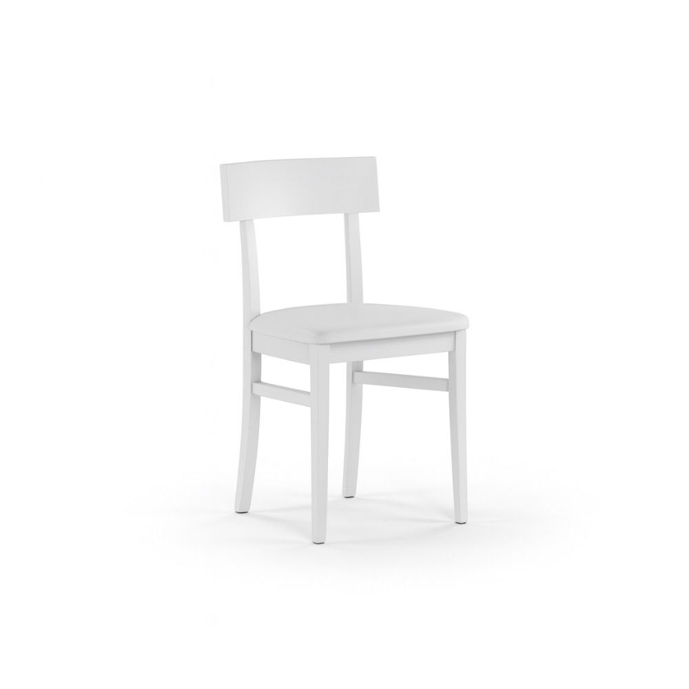 Coppia sedie in legno laccato e similpelle Velya | Valora Modern