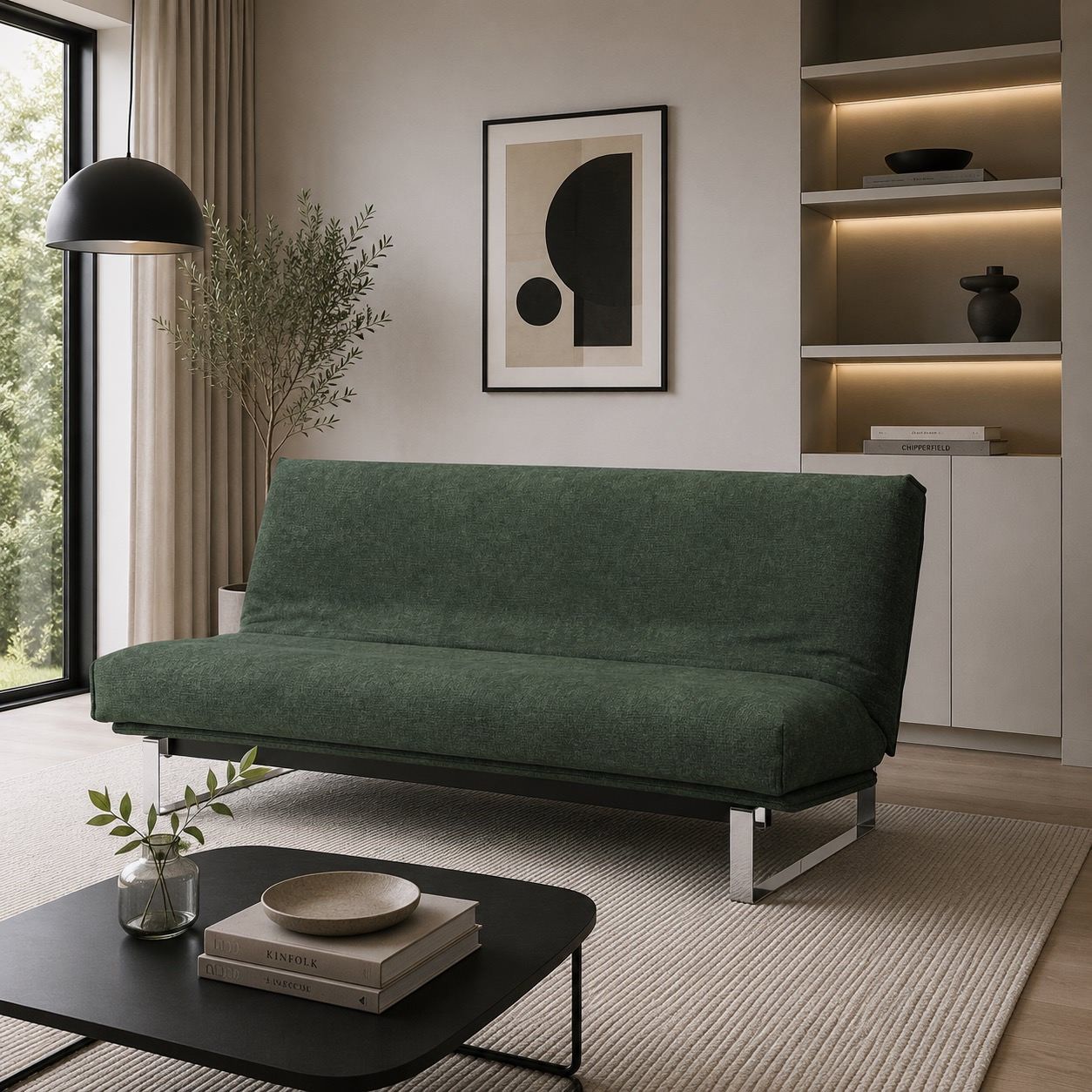 Divano letto matrimoniale Minimum sfoderabile 140 x 200 cm - 281
Avella, Pine Green