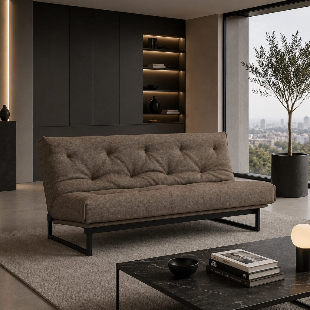 Divano letto matrimoniale design nordico 140x200 cm Fraction 140