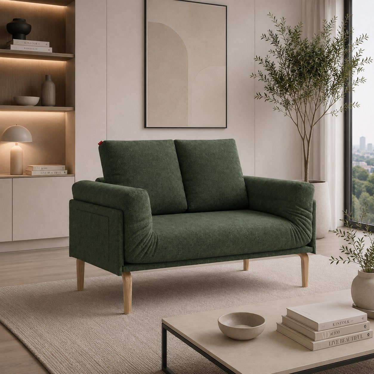 Divano letto singolo sfoderabile Rollo - 281 Avella, Pine Green