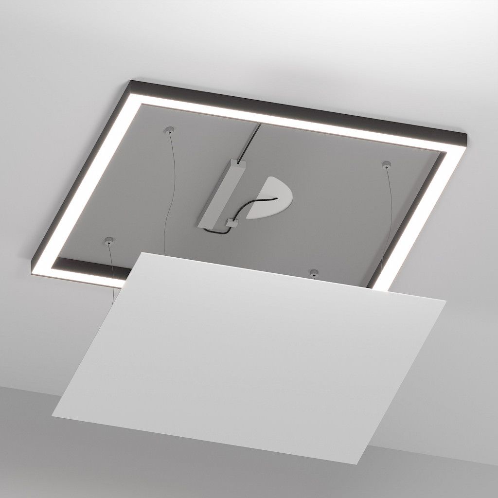 Plafoniera a LED da soffitto Edge di Team Italia - Installazione