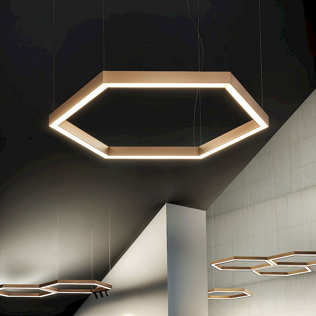 Lampadario a sospensione a LED Esagon di Team Italia