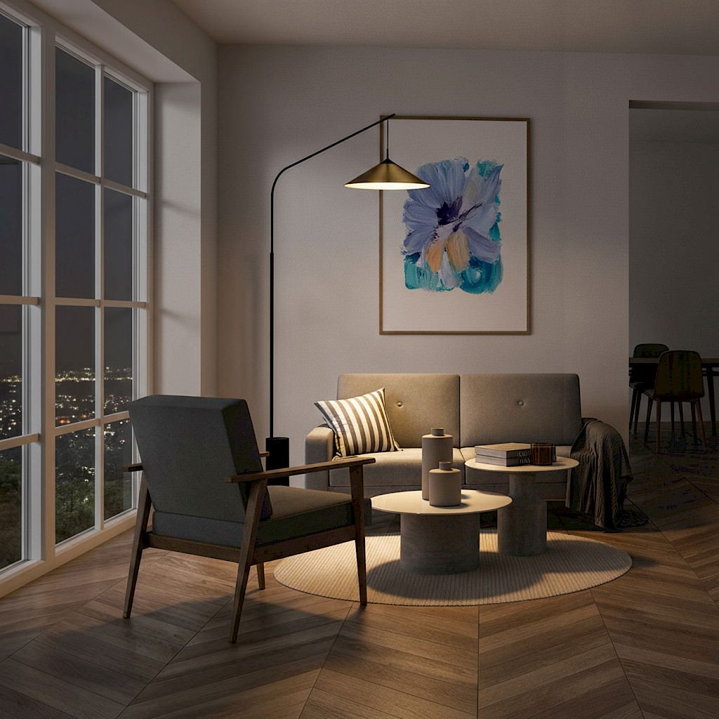 Lampada da terra design a LED Lambda A