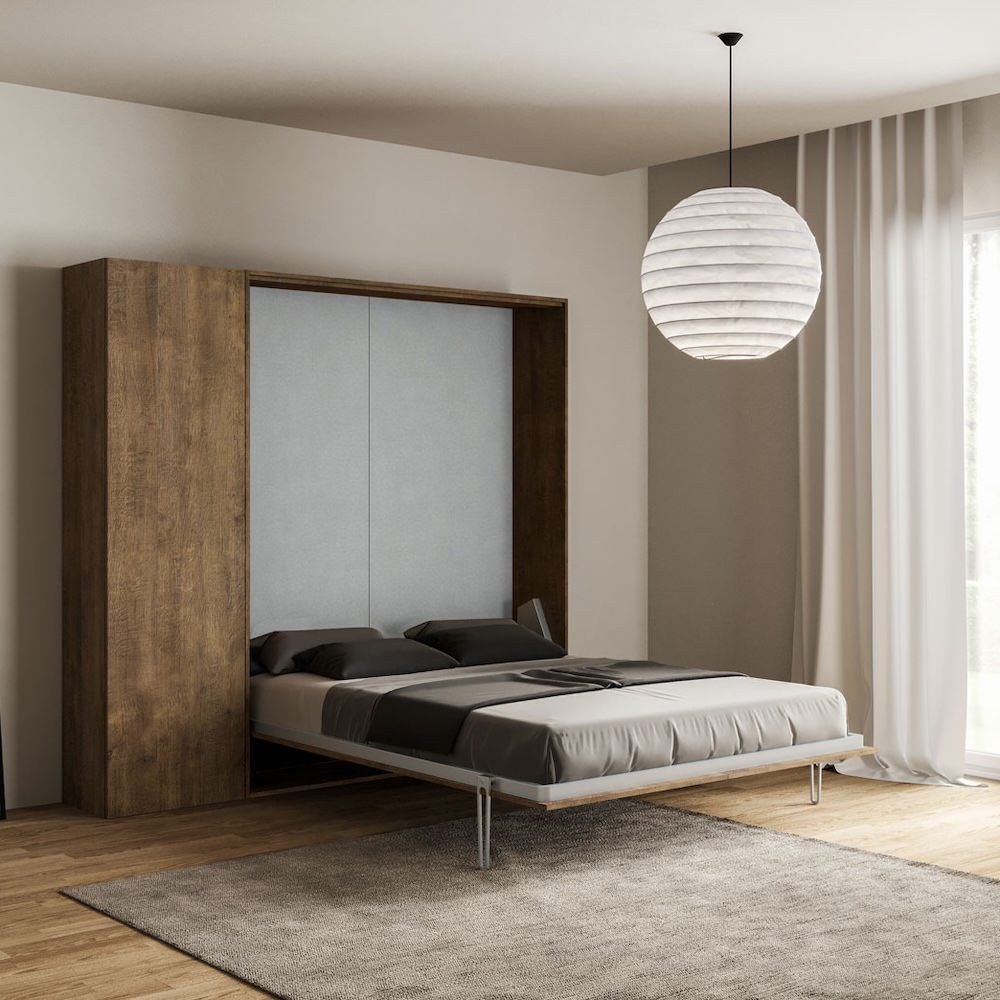Letto matrimoniale a scomparsa con colonna Lexton