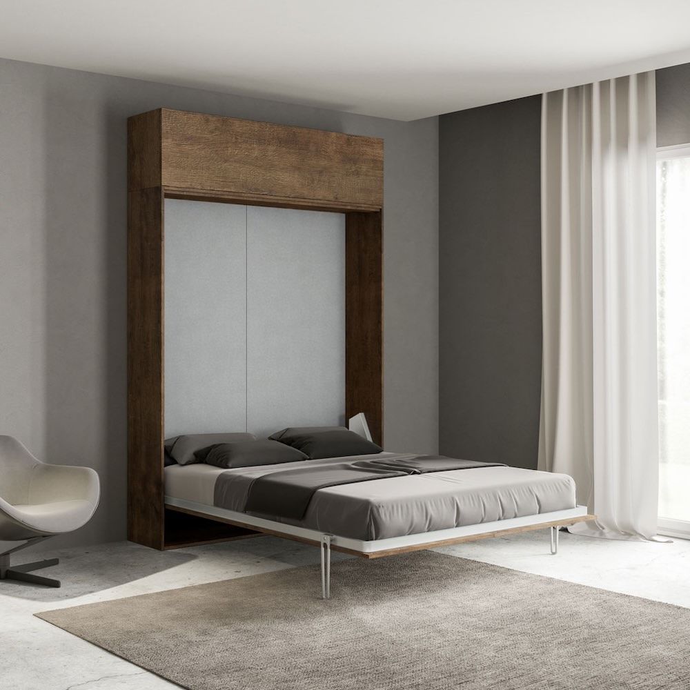 Letto matrimoniale a scomparsa con pensile Lexton
