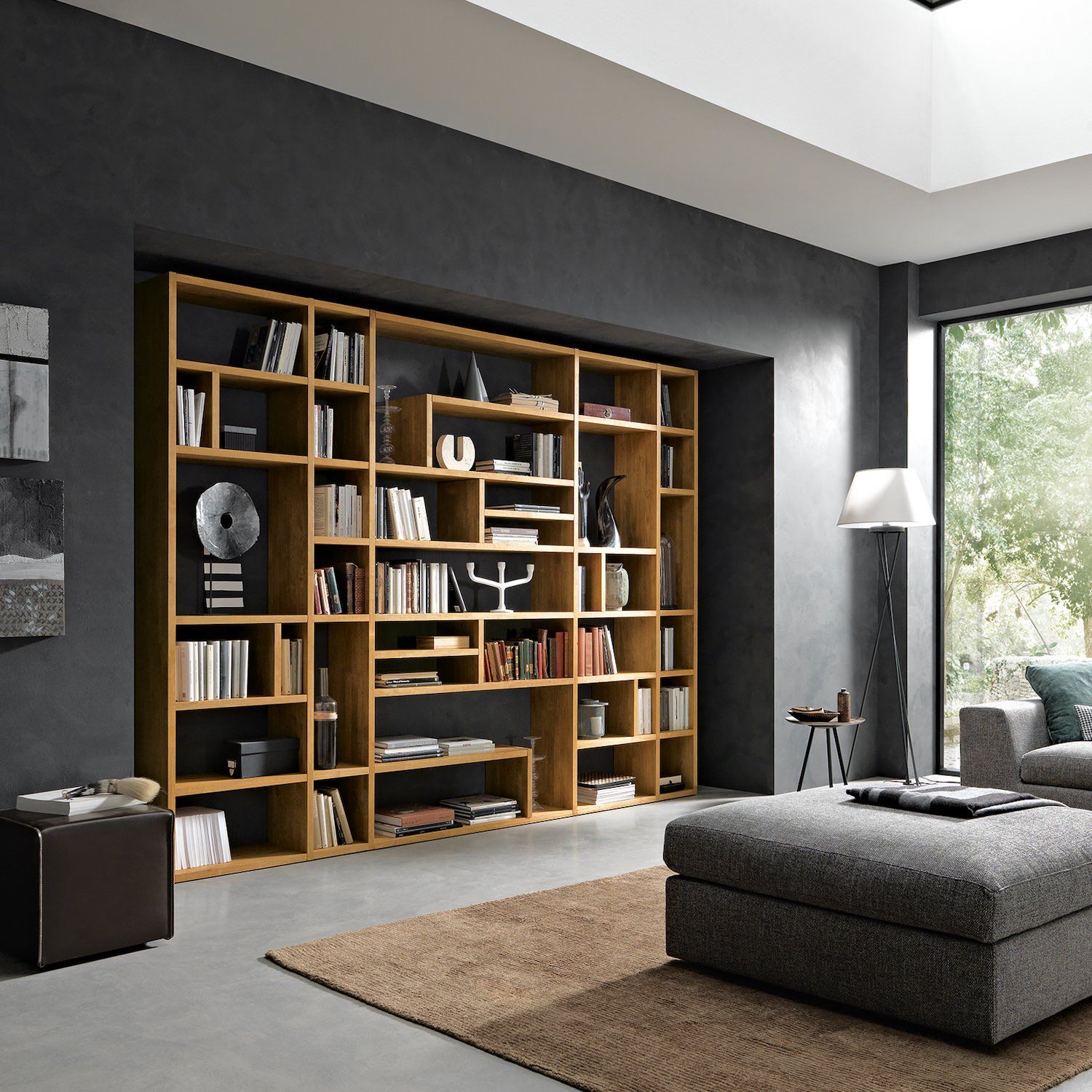 Libreria moderna in legno massello Arbora