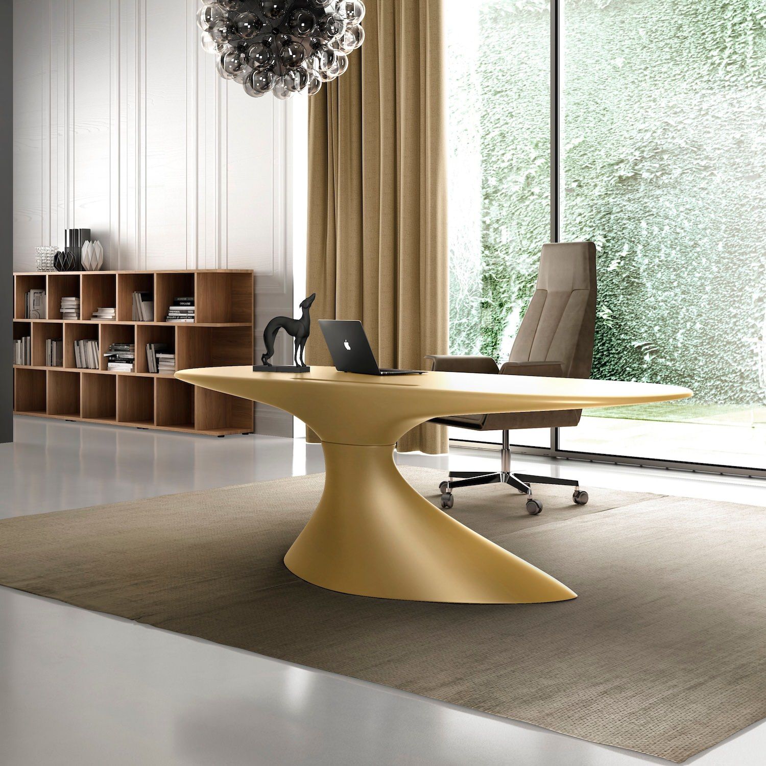 Novar | Scrivania di Design in Vetroresina Made in Italy - Fiore d'arancio