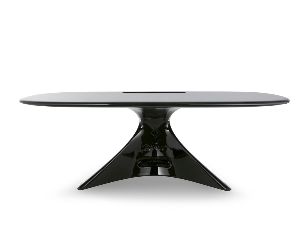 Novar | Scrivania di Design in Vetroresina Made in Italy - Nero Tempesta
