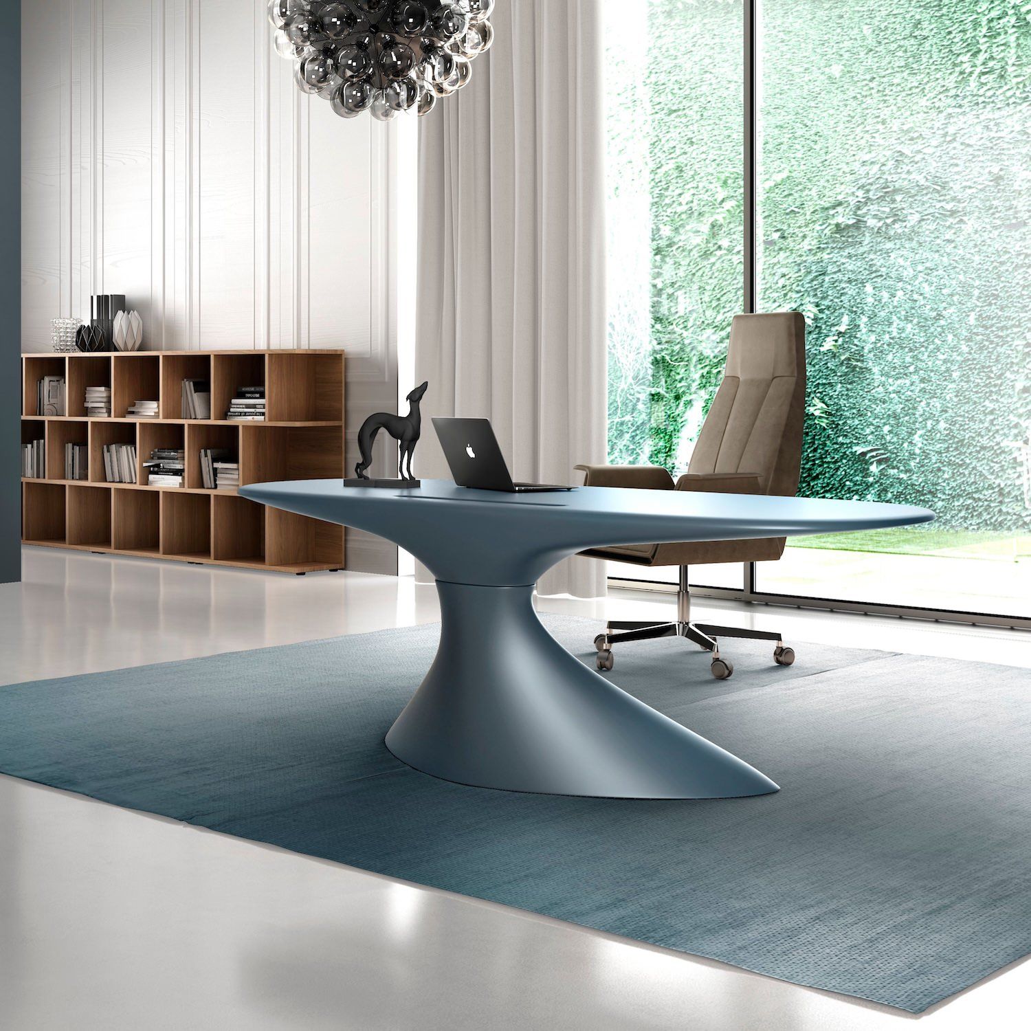 Novar | Scrivania di Design in Vetroresina Made in Italy - Riflesso d'acqua
