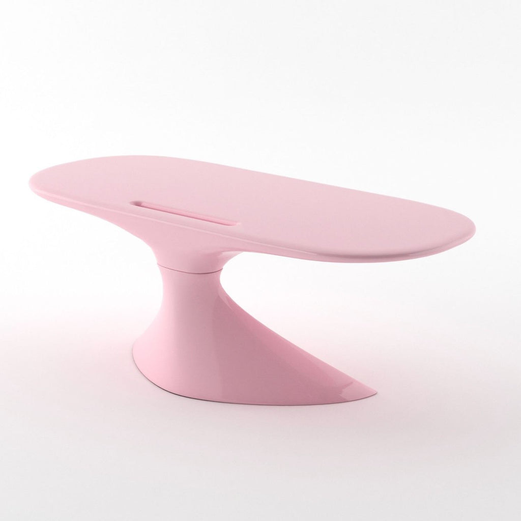Novar | Scrivania di Design in Vetroresina Made in Italy - Rosa Timido