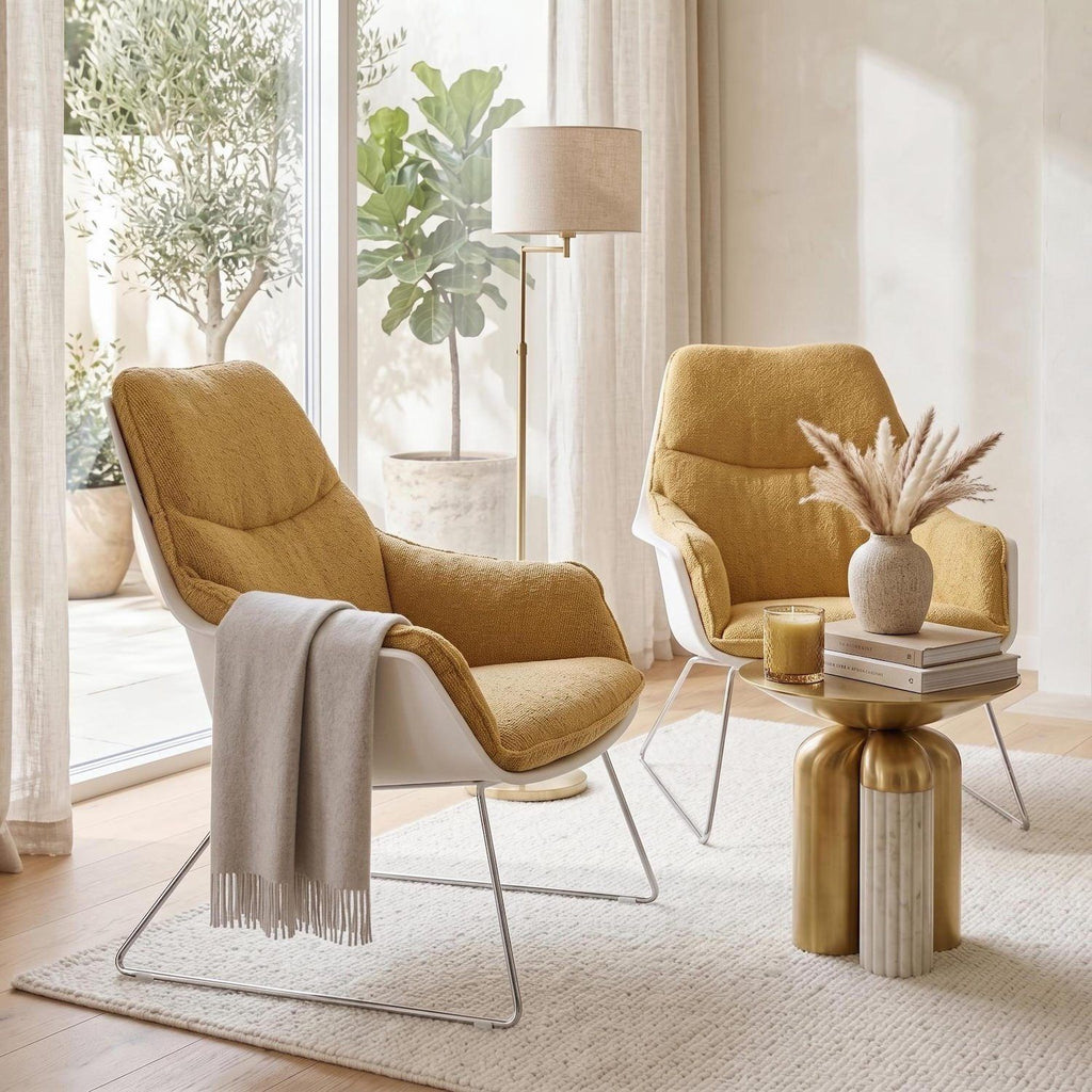 Poltrona in tessuto con cuscini sfoderabili Avela | Design moderno
