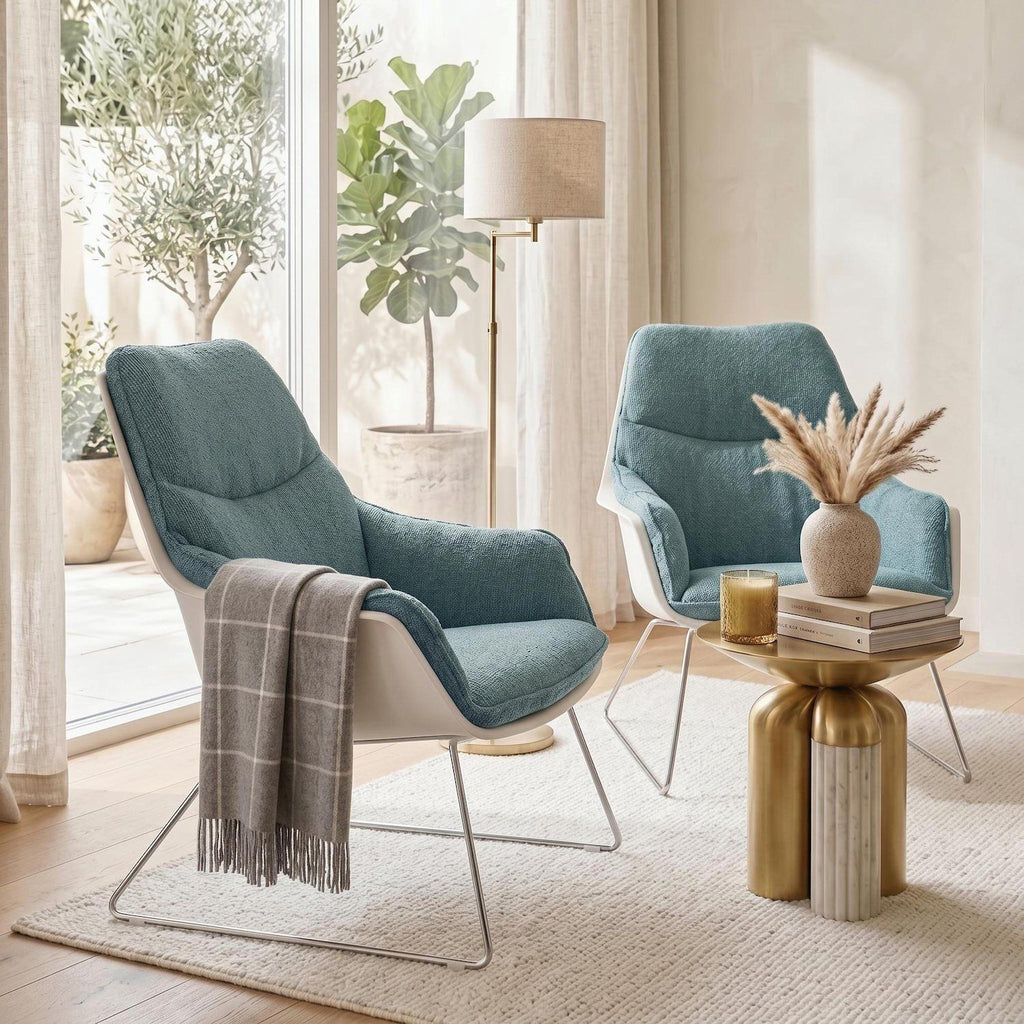Poltrona in tessuto con cuscini sfoderabili Avela | Design moderno