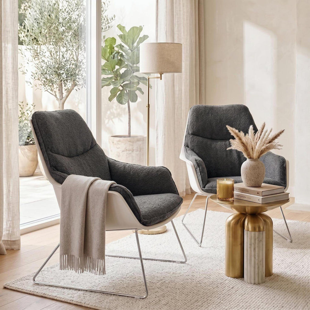 Poltrona in tessuto con cuscini sfoderabili Avela | Design moderno
