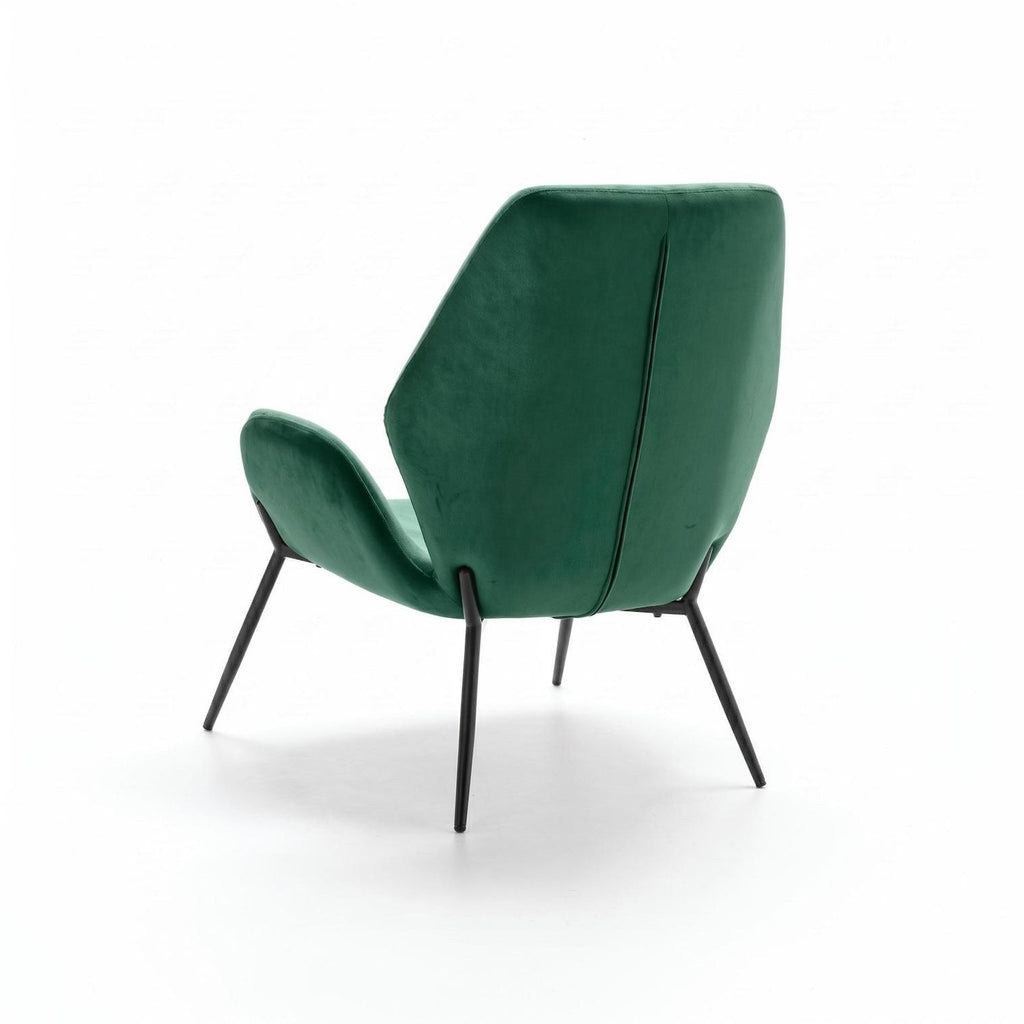 Elvara Poltrona in Velluto Moderna | Poltrona da Salotto e Camera | Verde Scuro