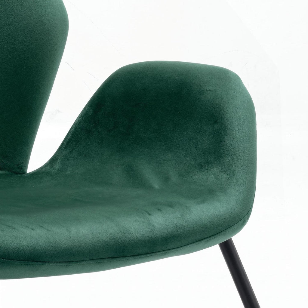 Elvara Poltrona in Velluto Moderna | Poltrona da Salotto e Camera | Verde Scuro