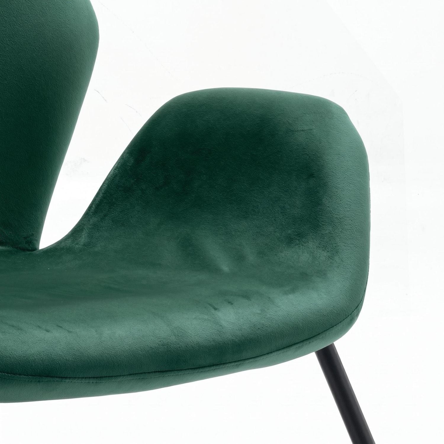 Elvara Poltrona in Velluto Moderna | Poltrona da Salotto e Camera | Verde Scuro