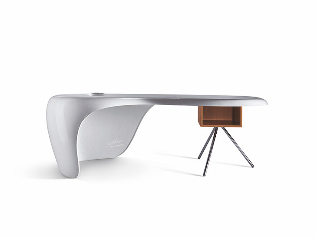 Vetra | Scrivania con cassettiera Made in Italy - Bianco