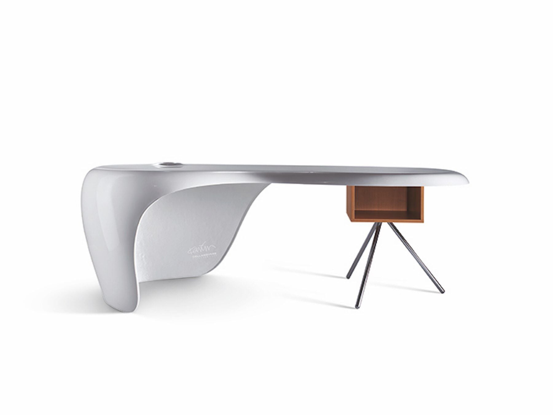 Vetra | Scrivania con cassettiera Made in Italy - Bianco