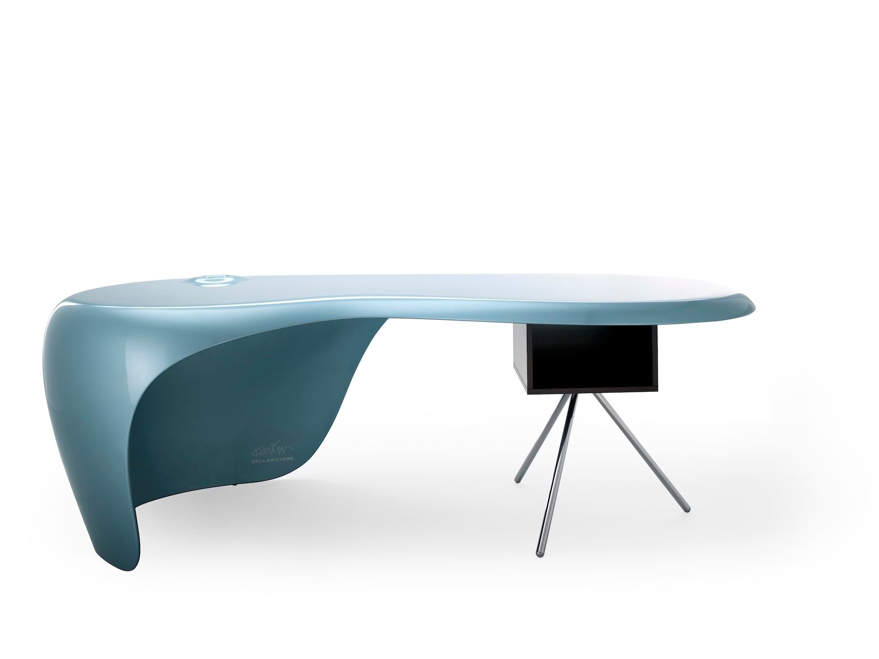 Vetra | Scrivania con cassettiera Made in Italy - Riflessi d'acqua