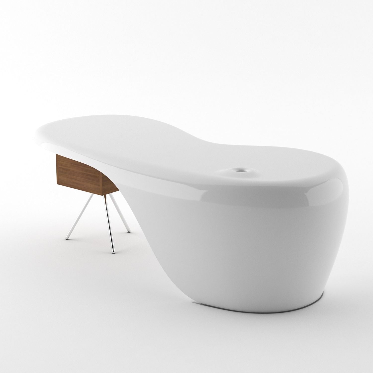 Vetra | Scrivania con cassettiera Made in Italy - Bianco