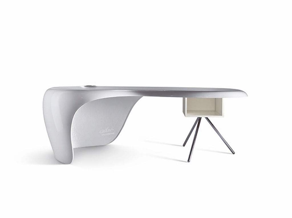 Vetra | Scrivania con cassettiera Made in Italy - Bianco