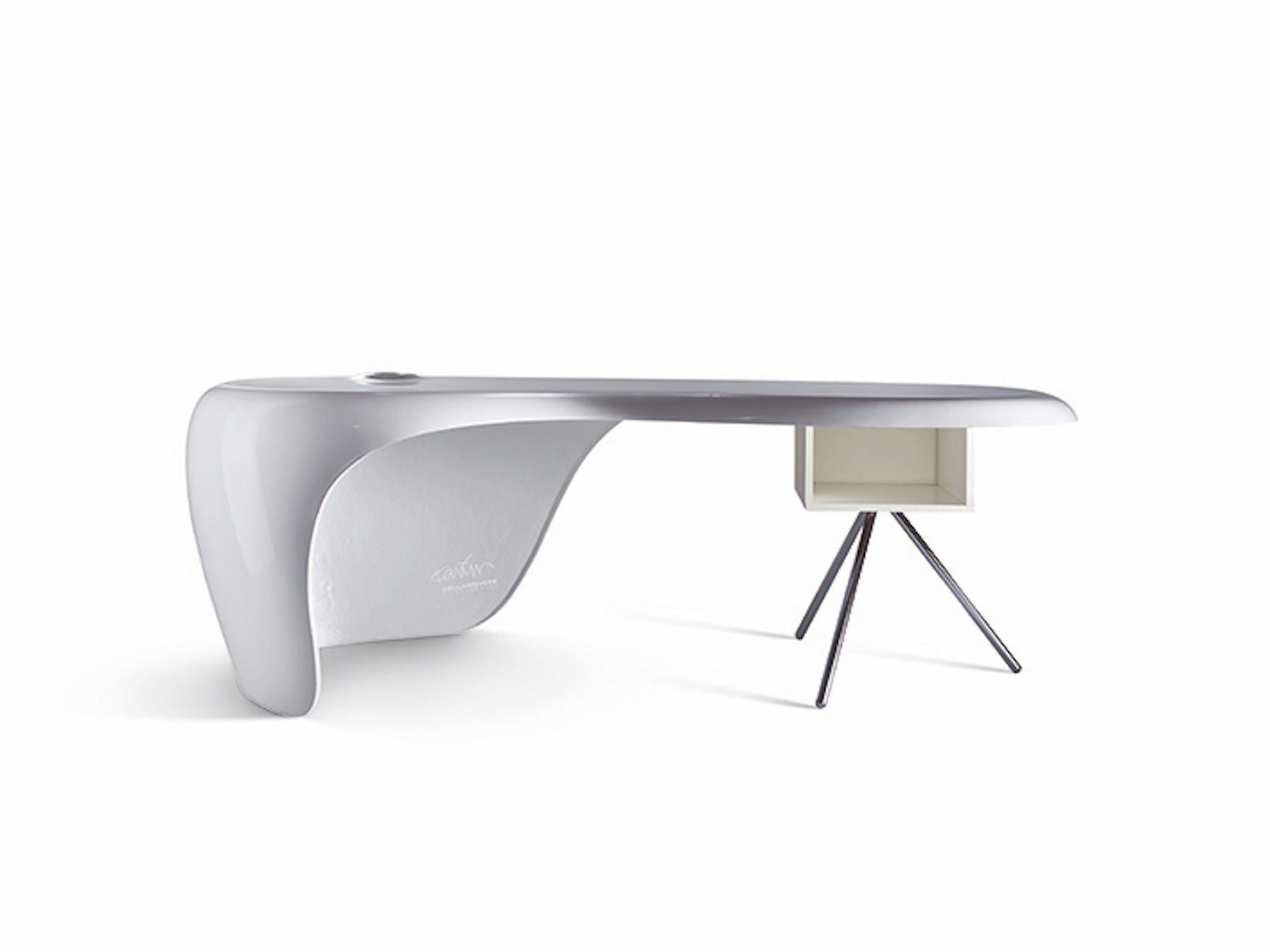 Vetra | Scrivania con cassettiera Made in Italy - Bianco