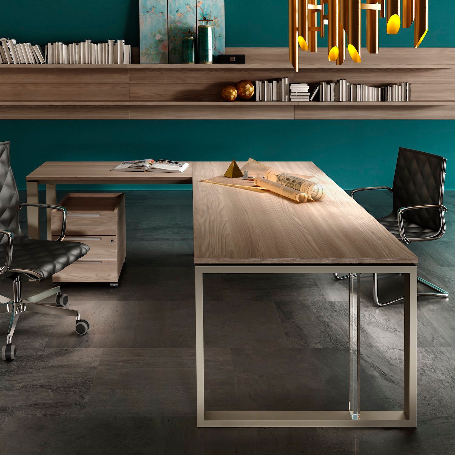 Valentia | Scrivania direzionale design Made in Italy