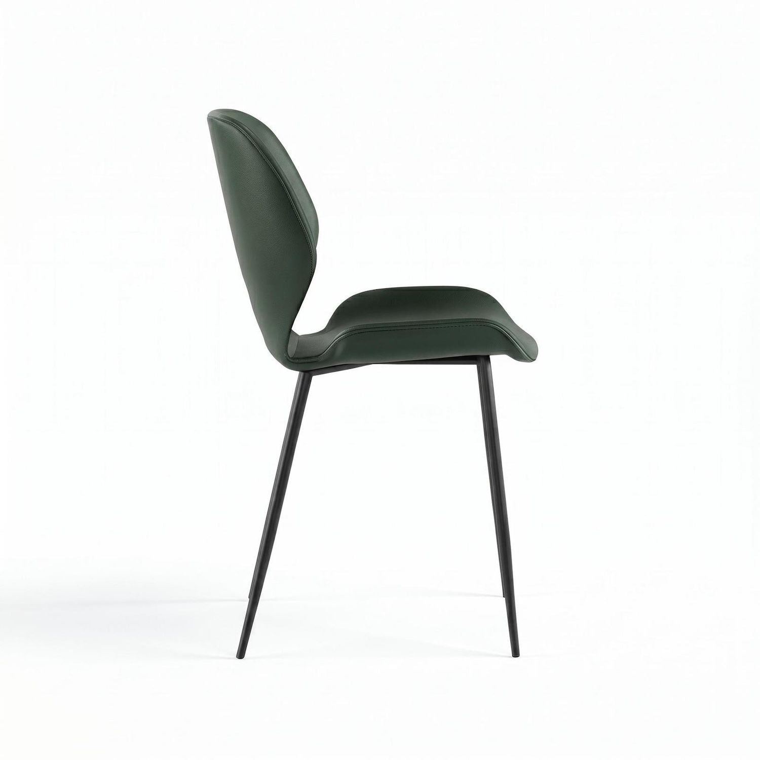 Set 4 sedie per sala da pranzo o cucina Alira | Verde scuro