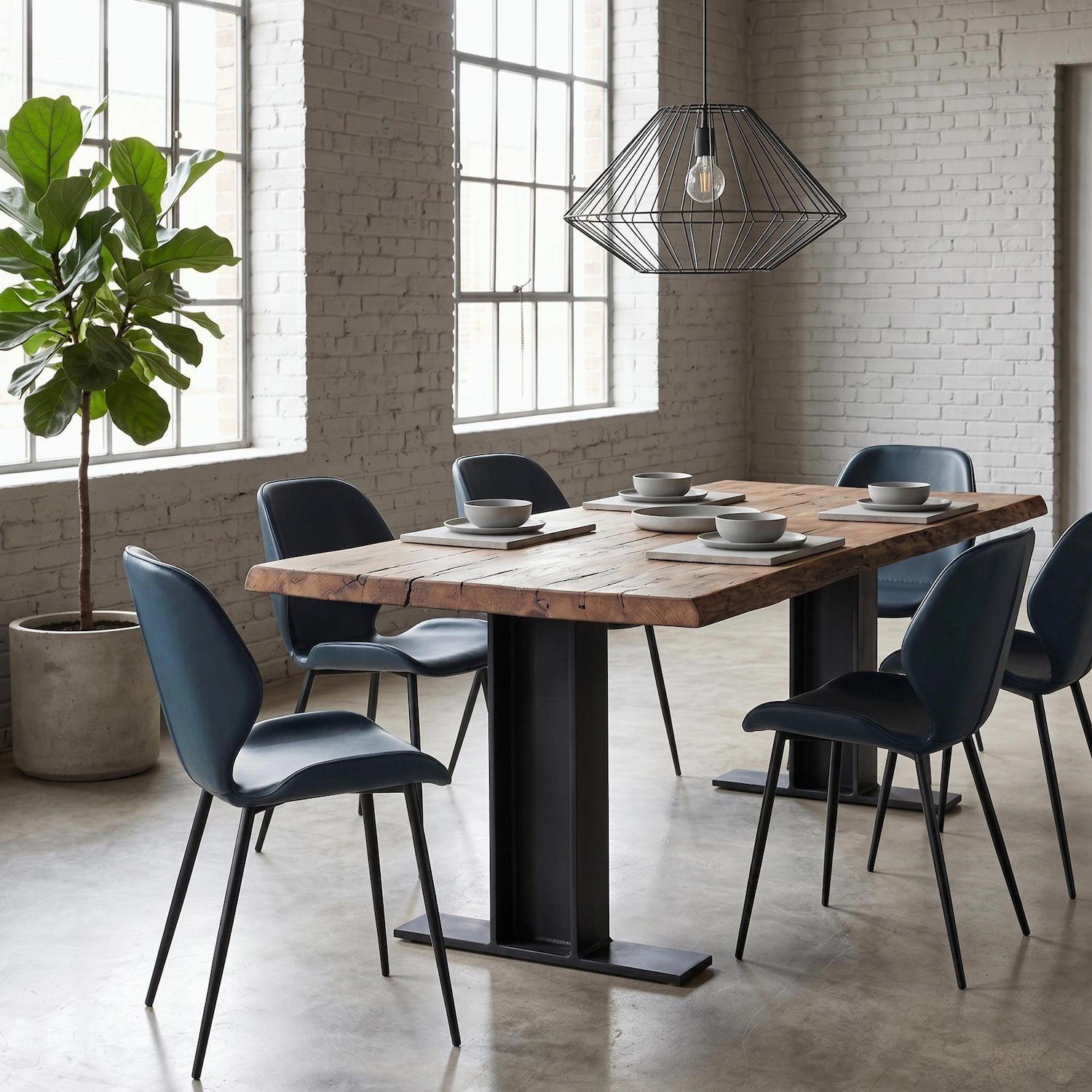Set 4 sedie per sala da pranzo o cucina Alira | Petrolio