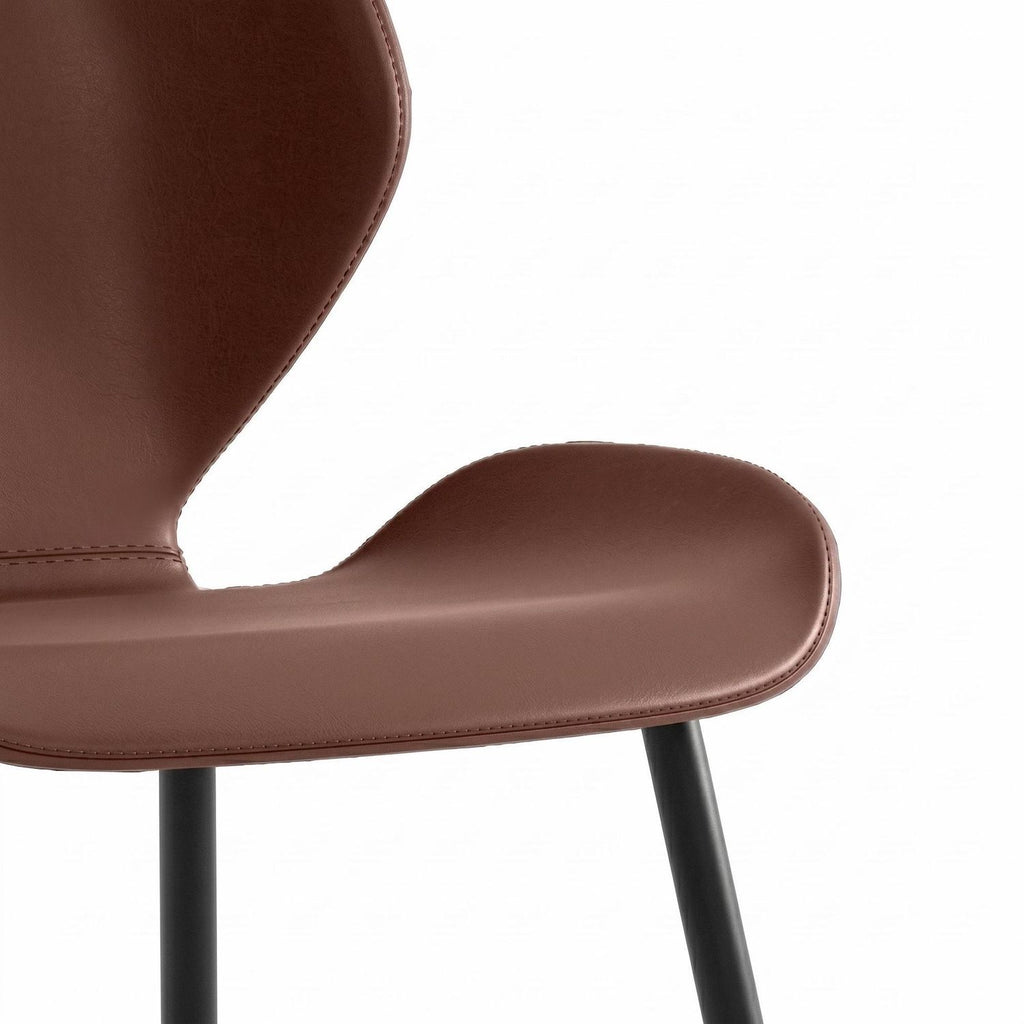 Set 4 sedie per sala da pranzo o cucina Alira | Cuoio