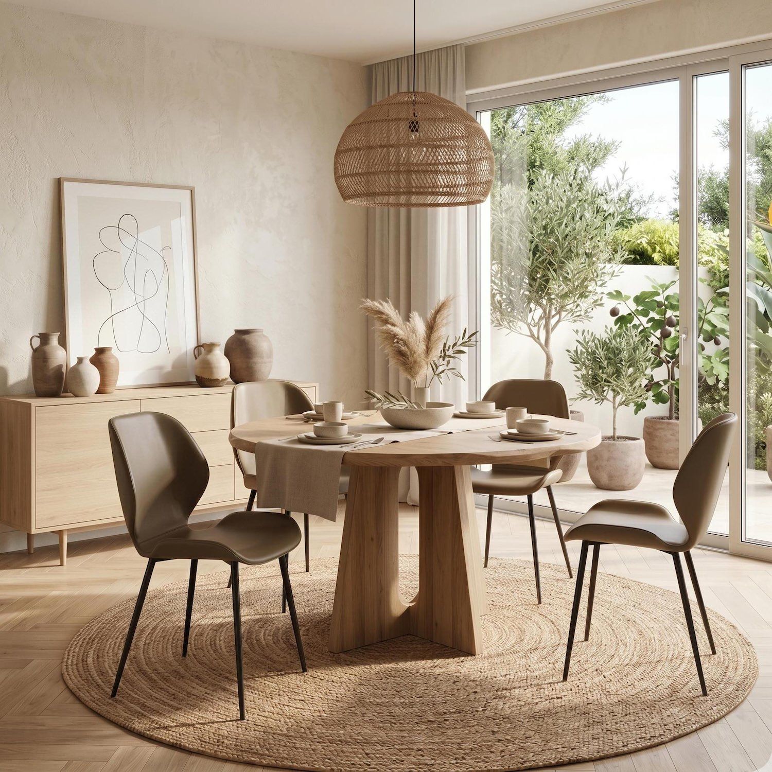 Set 4 sedie per sala da pranzo o cucina Alira | Sabbia
