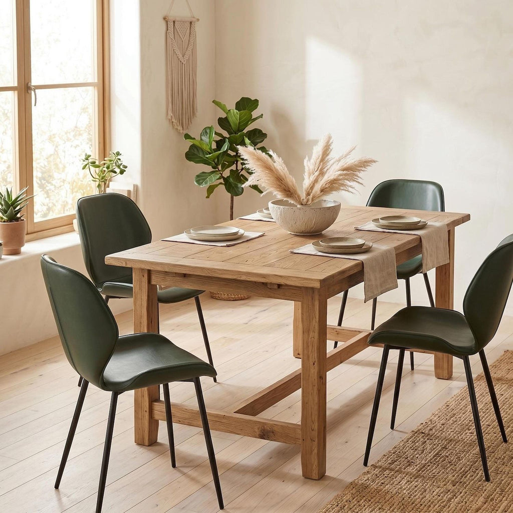 Set 4 sedie per sala da pranzo o cucina Alira | Verde scuro