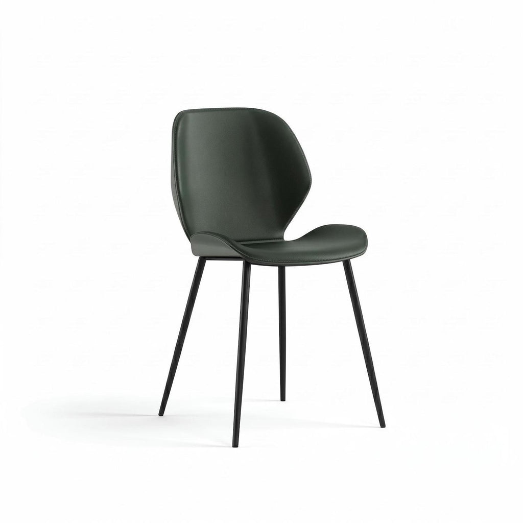 Set 4 sedie per sala da pranzo o cucina Alira | Verde scuro