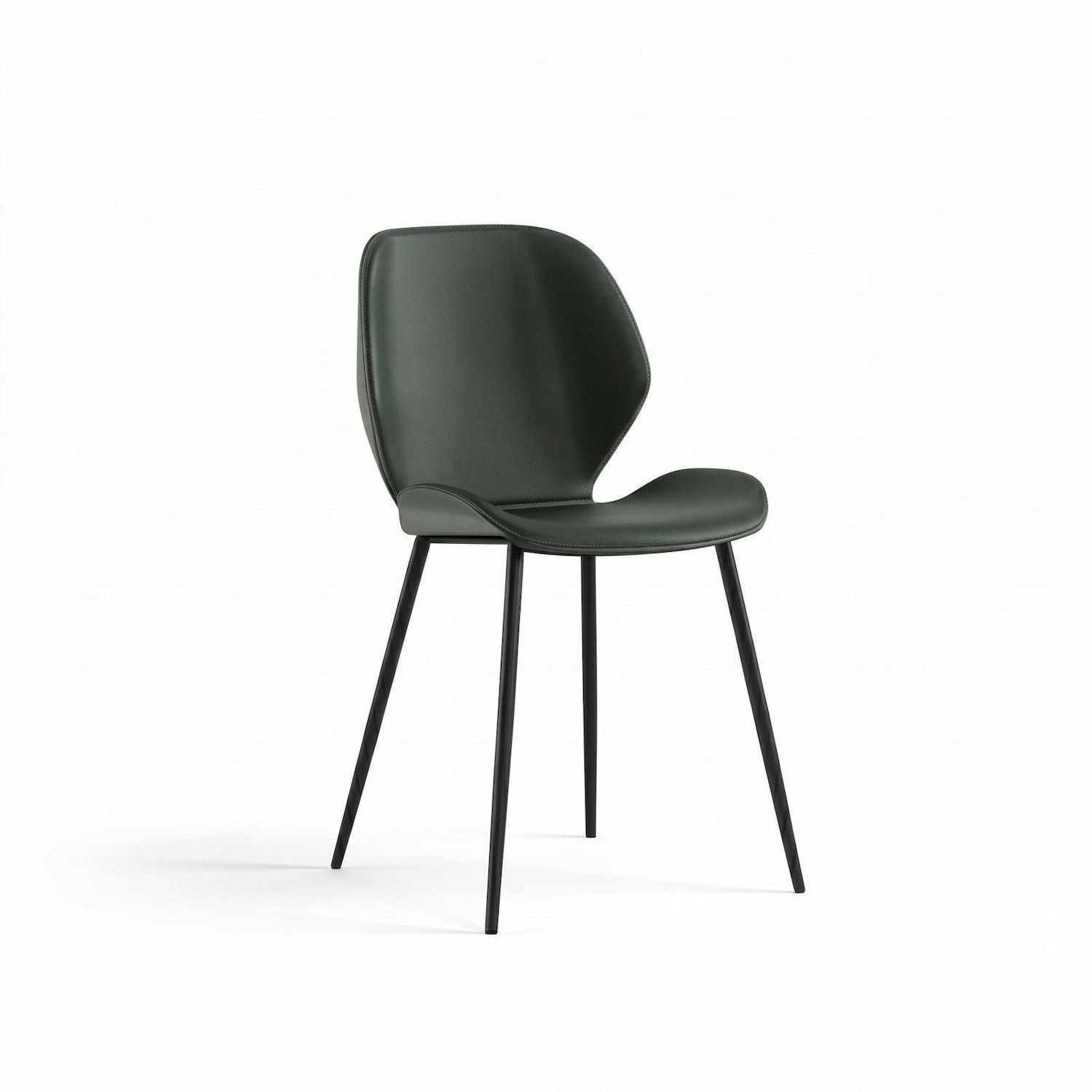 Set 4 sedie per sala da pranzo o cucina Alira | Verde scuro
