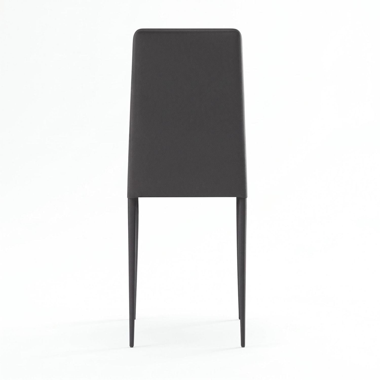 Set 4 sedie sala da pranzo Eloria | Imbottite e impilabili | Grigio scuro