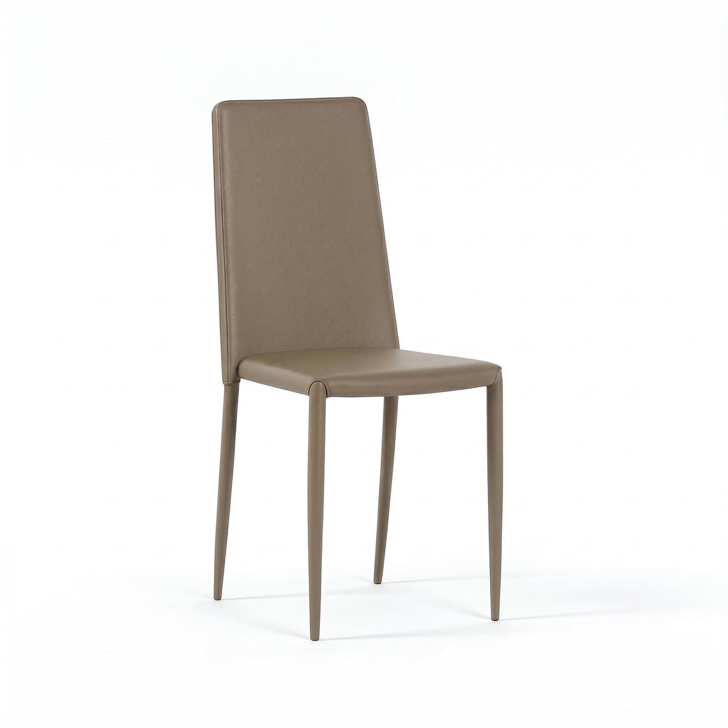 Set 4 sedie sala da pranzo Eloria | Imbottite e impilabili | Tortora