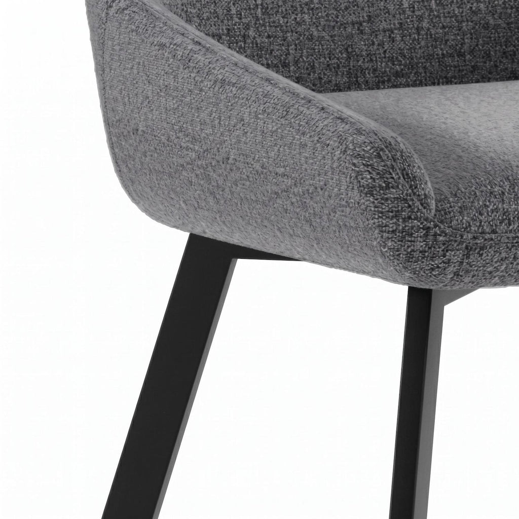 Set 4 sedie per sala da pranzo o cucina Selora | Grigio scuro