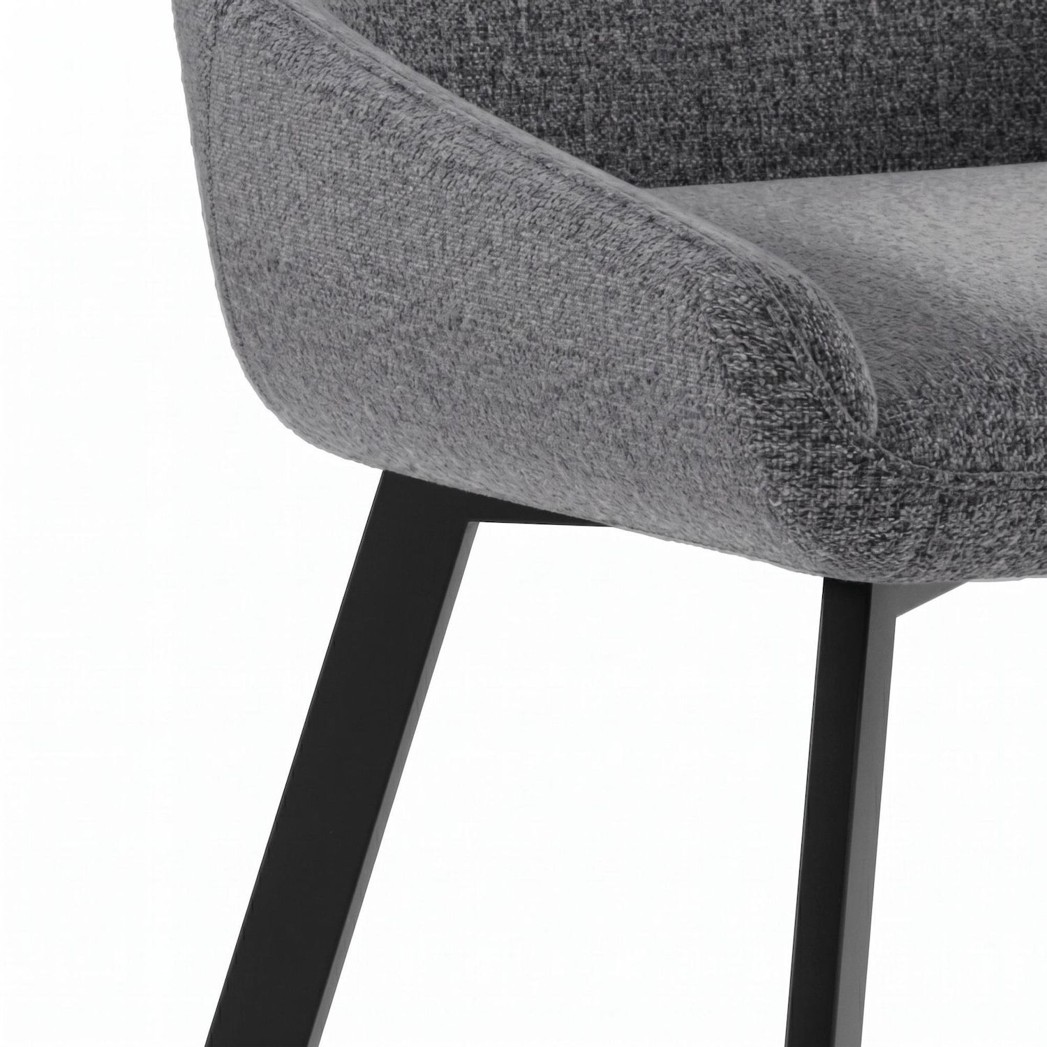 Set 4 sedie per sala da pranzo o cucina Selora | Grigio scuro